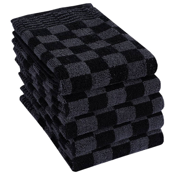 Schwarz-graues Handtuchset Zahariuta (10tlg. Baumwolle)