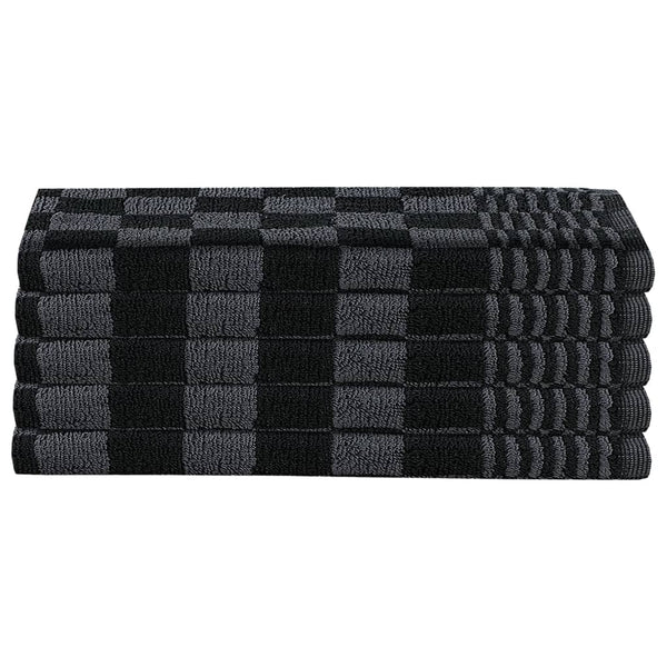 Schwarz-graues Handtuchset Zahariuta (10tlg. Baumwolle)