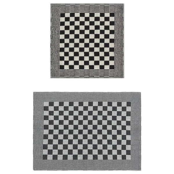 Schwarz-weißes Handtuch-Set Zahariuta (10tlg. Baumwolle)
