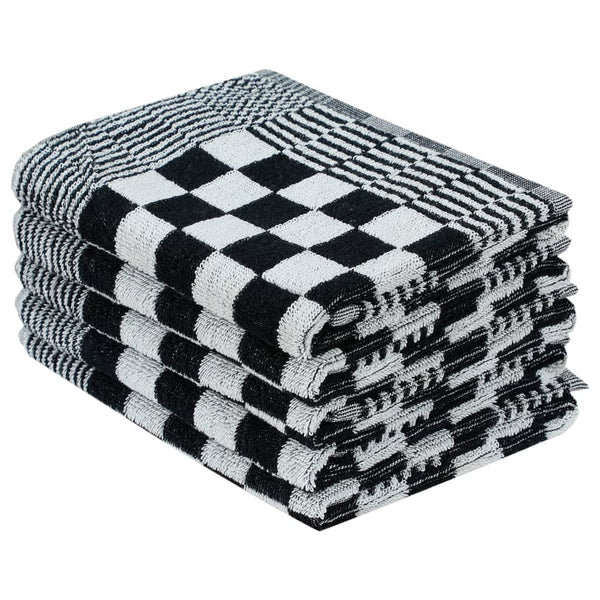 Schwarz-weißes Handtuch-Set Zahariuta (10tlg. Baumwolle)