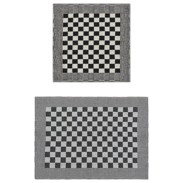 Schwarz-weißes Handtuchset Zahariuta 20-teilig (Baumwolle)