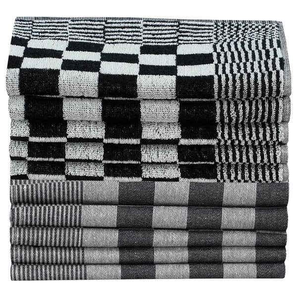 Schwarz-weißes Handtuchset Zahariuta 20-teilig (Baumwolle)