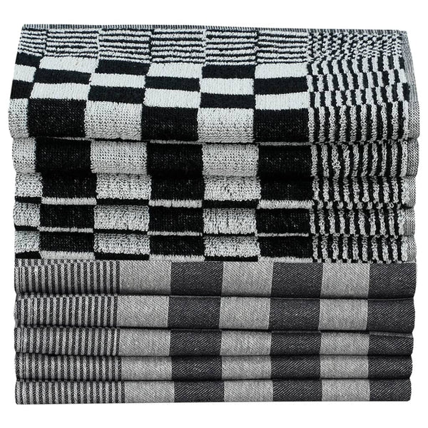 Schwarz-weißes Handtuchset Zahariuta 50 Stück (Baumwolle)