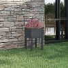 Graues Gartenblumenbeet Velica 40x40x70cm (Kiefer)