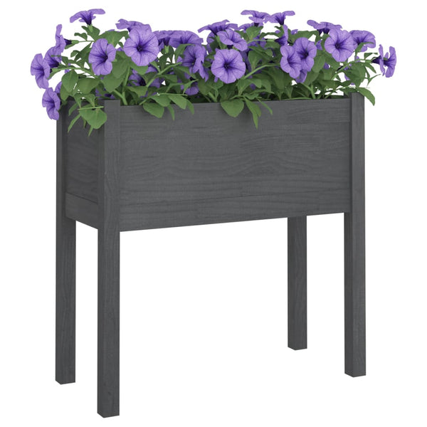Graues Gartenhochbeet Zambila 70x31x70cm (Kiefer)