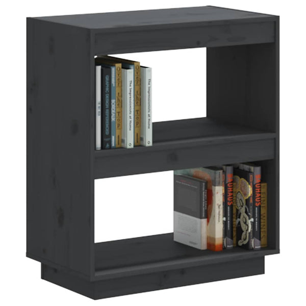 Graues Bücherregal Lucretu 60x35x71cm (Kiefer)
