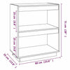 Graues Bücherregal Lucretu 60x35x71cm (Kiefer)