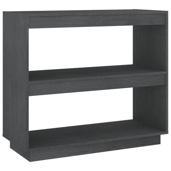 Graues Bücherregal Lucretu 80x35x71cm (Kiefer)