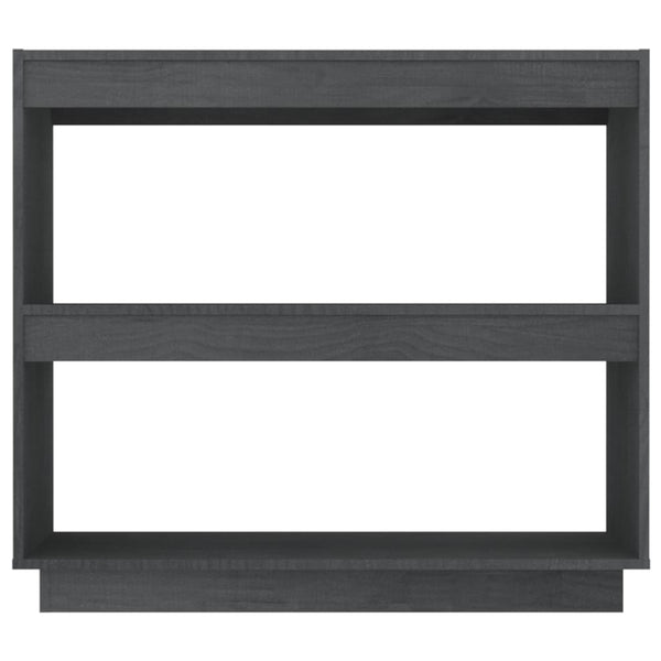 Graues Bücherregal Lucretu 80x35x71cm (Kiefer)