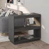 Graues Bücherregal Lucretu 80x35x71cm (Kiefer)