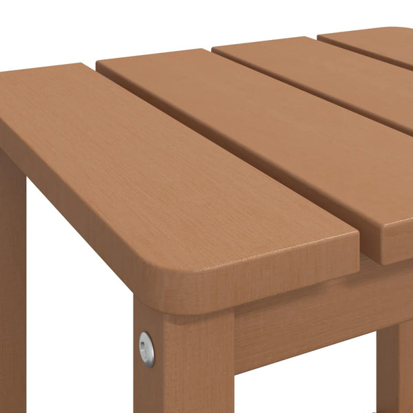 Ruskea adirondack puutarhapöytä Calena 38x38x46cm (hdpe)