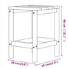 Ruskea adirondack puutarhapöytä Calena 38x38x46cm (hdpe)