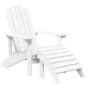 Weißer Adirondack Gartenstuhl mit Fußhocker von Jenut (HDPE)