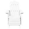Weißer Adirondack Gartenstuhl mit Fußhocker von Jenut (HDPE)