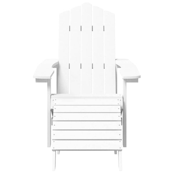 Weißer Adirondack Gartenstuhl mit Fußhocker von Jenut (HDPE)