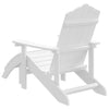 Weißer Adirondack Gartenstuhl mit Fußhocker von Jenut (HDPE)