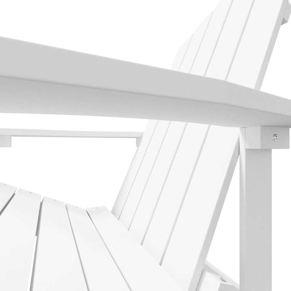 Weißer Adirondack Gartenstuhl mit Fußhocker von Jenut (HDPE)