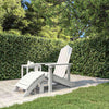 Weißer Adirondack Gartenstuhl mit Fußhocker von Jenut (HDPE)