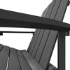 Adirondack-Gartensessel aus Anthrazit mit Fußhocker Jenut (HDPE)