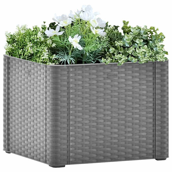 Graues Blumenbeet mit Selbstbewässerungssystem Pepsila 43x43x33cm
