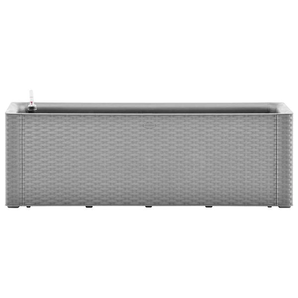 Grauer selbstbewässernder erhöhter Pflanzkübel Pepsila 100x43x33cm