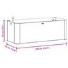 Grauer selbstbewässernder erhöhter Pflanzkübel Pepsila 100x43x33cm