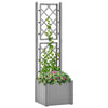 Erhöhter grauer selbstbewässernder Blumenkasten Voislav mit Gitter