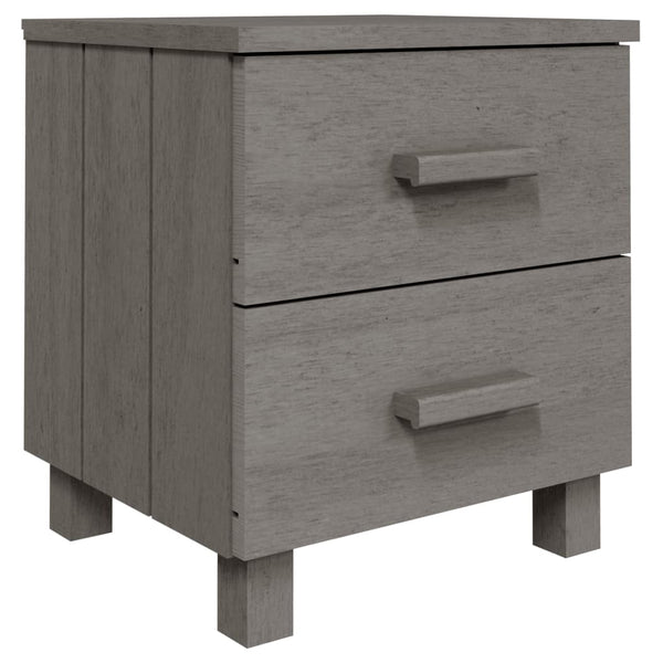 Nachttische hellgrau Hamar Leonello 40x35x44,5cm (2 Stk. Holz)