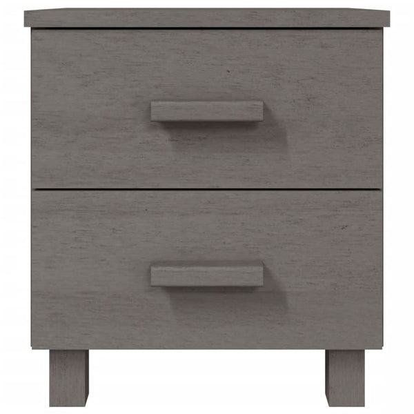 Nachttische hellgrau Hamar Leonello 40x35x44,5cm (2 Stk. Holz)