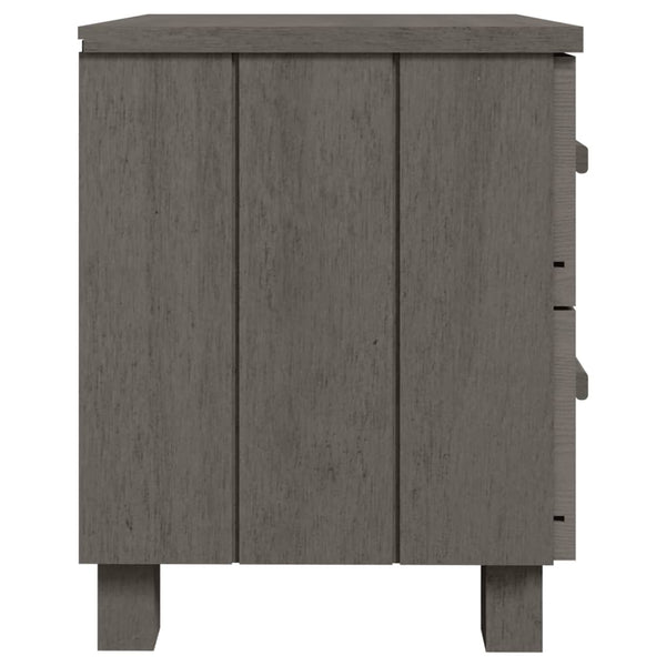 Nachttische hellgrau Hamar Leonello 40x35x44,5cm (2 Stk. Holz)