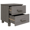Nachttische hellgrau Hamar Leonello 40x35x44,5cm (2 Stk. Holz)