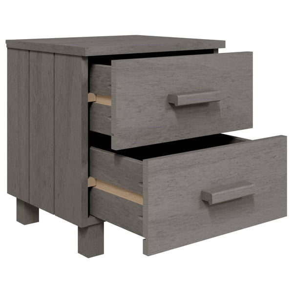Nachttische hellgrau Hamar Leonello 40x35x44,5cm (2 Stk. Holz)