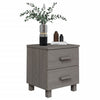 Nachttische hellgrau Hamar Leonello 40x35x44,5cm (2 Stk. Holz)