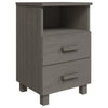Nachttische hellgrau Hamar Mihaela 40x35x62cm (2 Stk. Holz)