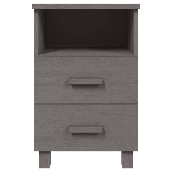 Nachttische hellgrau Hamar Mihaela 40x35x62cm (2 Stk. Holz)