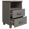 Nachttische hellgrau Hamar Mihaela 40x35x62cm (2 Stk. Holz)