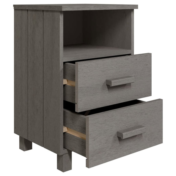 Nachttische hellgrau Hamar Mihaela 40x35x62cm (2 Stk. Holz)