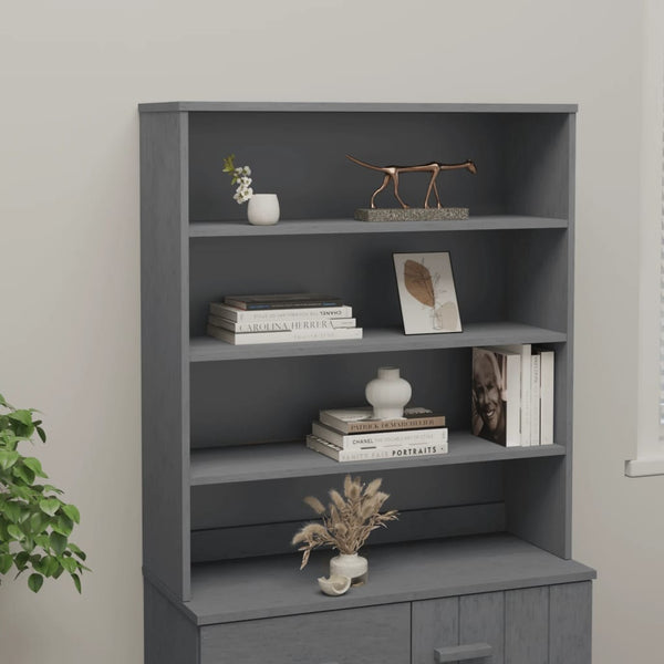 Tummanharmaa yläkaappi hamar Edward 90x30x100cm (mänty)