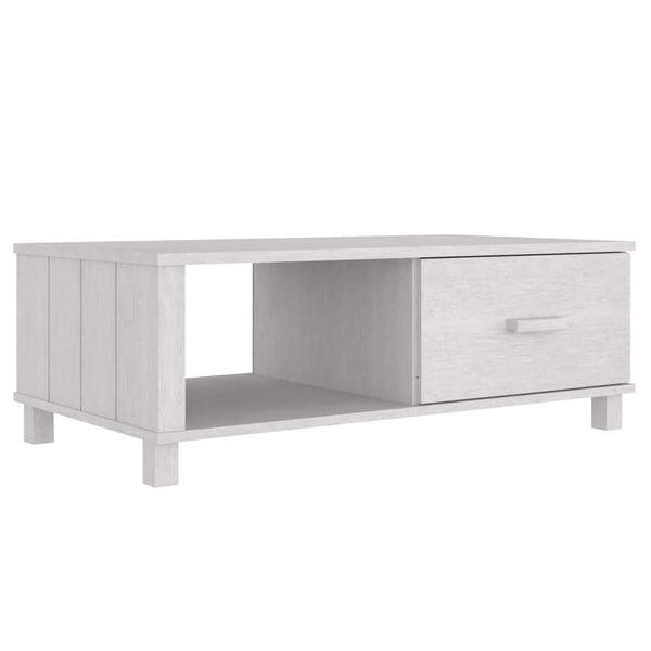 Weißer Couchtisch Hamar Amuza 100x55x35cm (Kiefer)