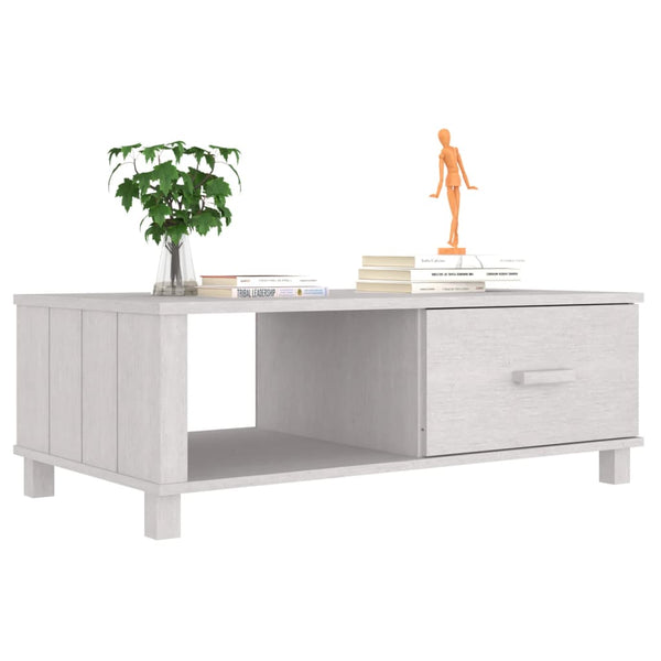 Weißer Couchtisch Hamar Amuza 100x55x35cm (Kiefer)