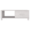 Weißer Couchtisch Hamar Amuza 100x55x35cm (Kiefer)