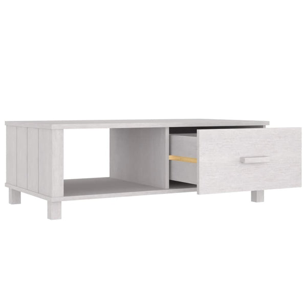 Weißer Couchtisch Hamar Amuza 100x55x35cm (Kiefer)
