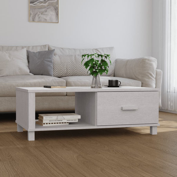 Weißer Couchtisch Hamar Amuza 100x55x35cm (Kiefer)
