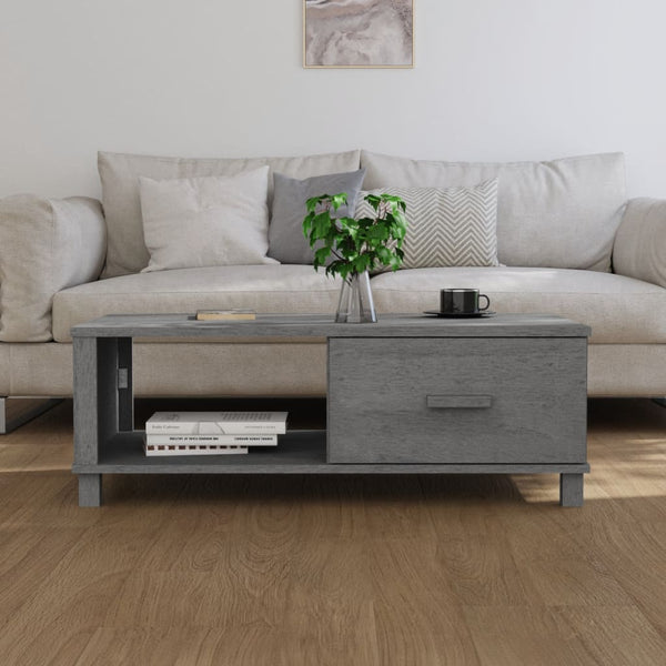 Dunkelgrauer Couchtisch hamar Amuza 100x55x35cm (Kiefer)