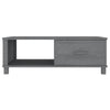 Dunkelgrauer Couchtisch hamar Amuza 100x55x35cm (Kiefer)