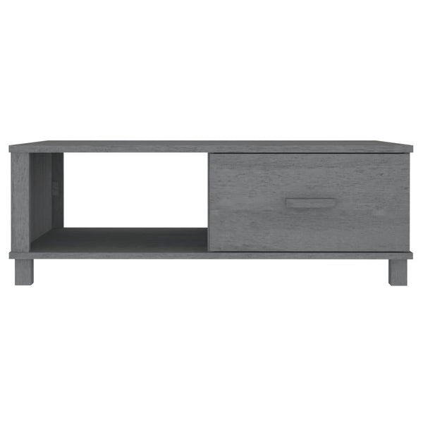 Dunkelgrauer Couchtisch hamar Amuza 100x55x35cm (Kiefer)