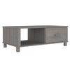 Hellgrauer Couchtisch Hamar Amuza 100x55x35cm (Kiefer)