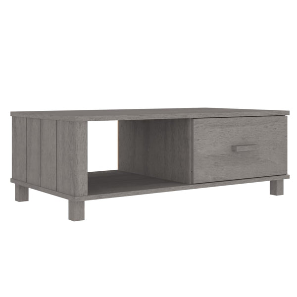 Hellgrauer Couchtisch Hamar Amuza 100x55x35cm (Kiefer)