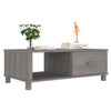Hellgrauer Couchtisch Hamar Amuza 100x55x35cm (Kiefer)