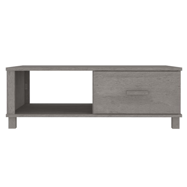Hellgrauer Couchtisch Hamar Amuza 100x55x35cm (Kiefer)
